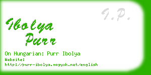 ibolya purr business card
